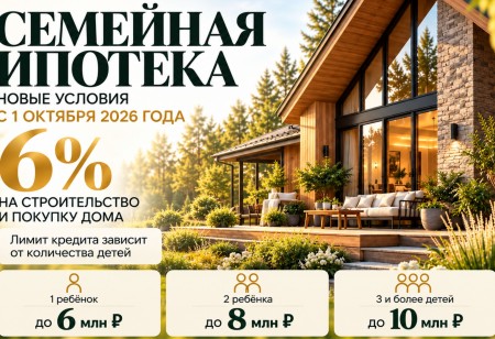 🏡   СЕМЕЙНАЯ ИПОТЕКА С 1 ОКТЯБРЯ: ЧТО ИЗМЕНИЛОСЬ ДЛЯ ИЖС?